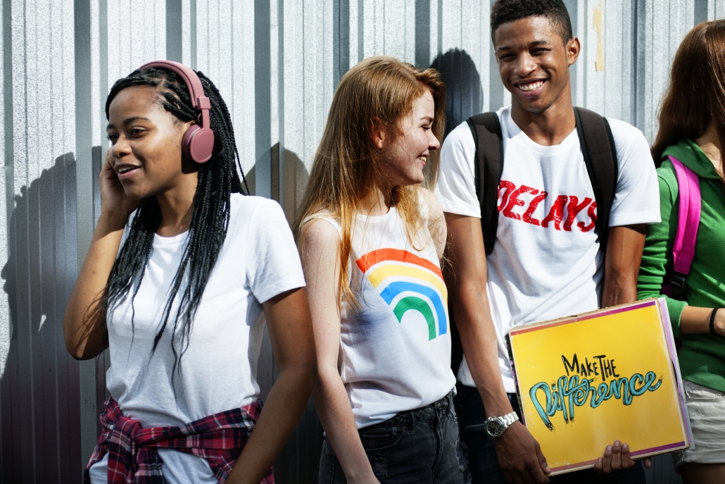 Group of friends hanging out